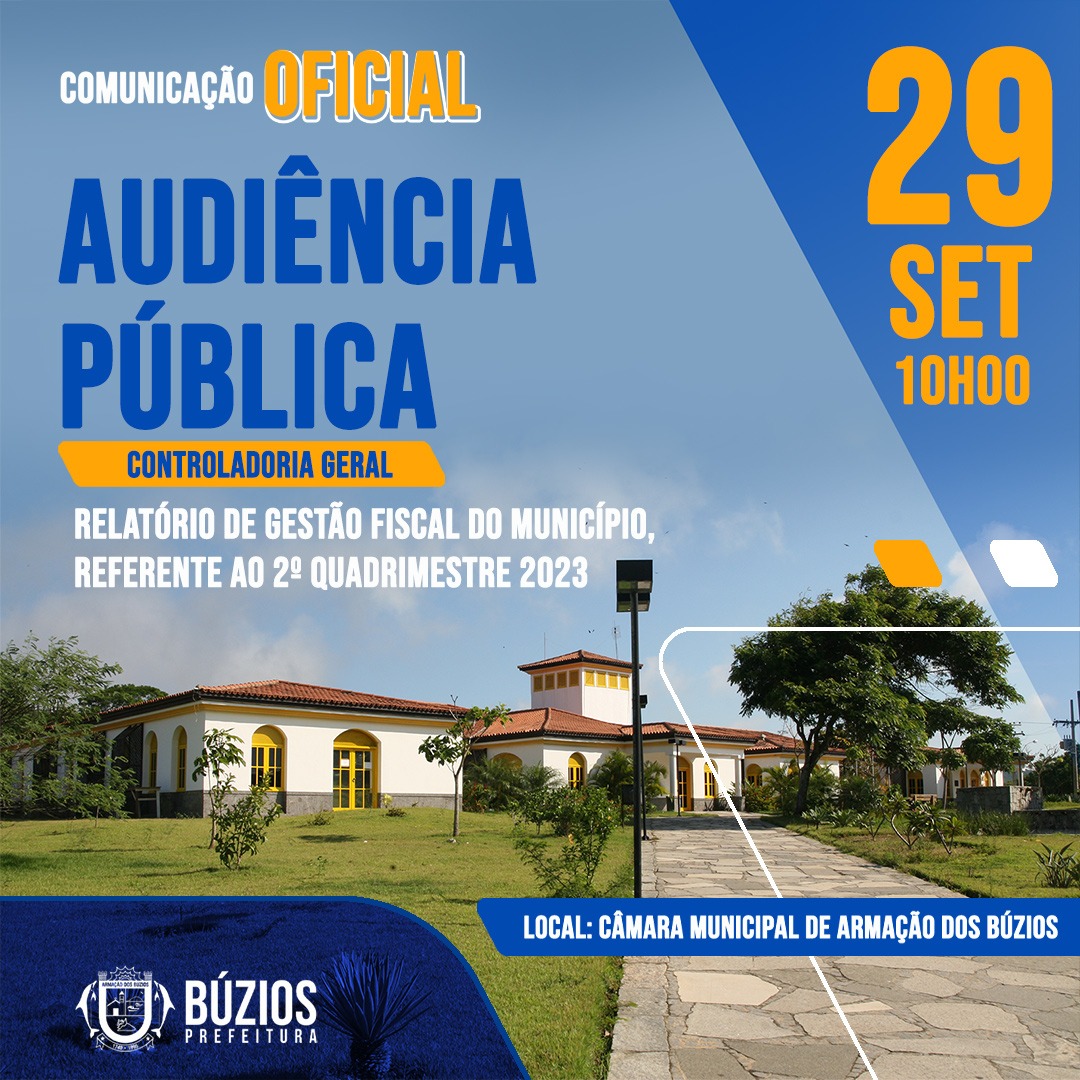 Prefeitura de Búzios realiza terceira Audiência Pública para demonstração do relatório de Gestão Fiscal referente ao 2º Quadrimestre do Exercício de 2023